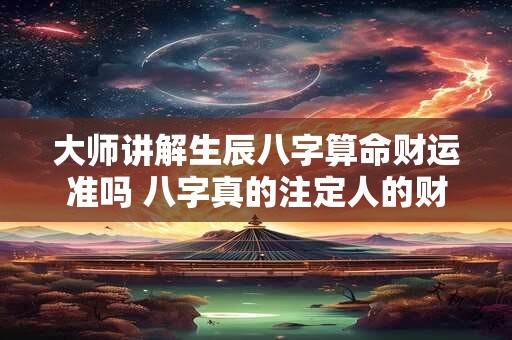 大师讲解生辰八字算命财运准吗 八字真的注定人的财运吗