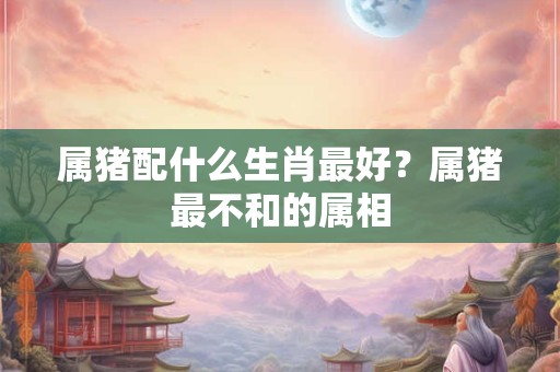 属猪配什么生肖最好？属猪最不和的属相