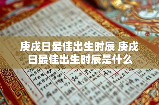 庚戌日最佳出生时辰 庚戌日最佳出生时辰是什么