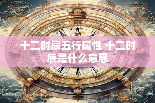 十二时辰五行属性 十二时辰是什么意思