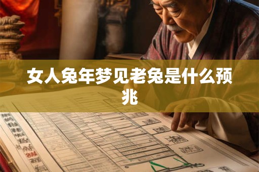女人兔年梦见老兔是什么预兆