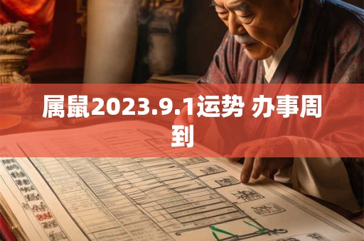 属鼠2023.9.1运势 办事周到