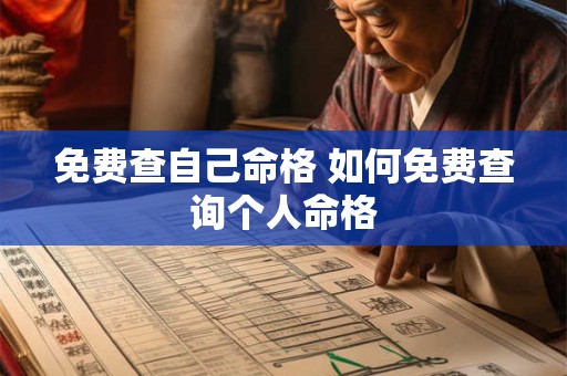 免费查自己命格 如何免费查询个人命格