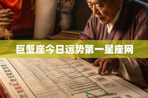 巨蟹座今日运势第一星座网