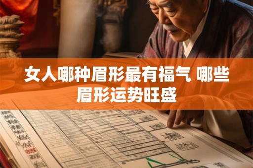 女人哪种眉形最有福气 哪些眉形运势旺盛