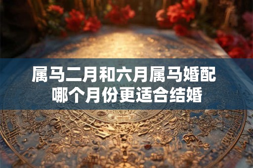 属马二月和六月属马婚配 哪个月份更适合结婚