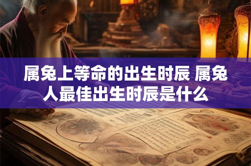 属兔上等命的出生时辰 属兔人最佳出生时辰是什么