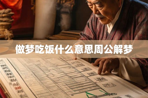 做梦吃饭什么意思周公解梦