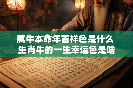 属牛本命年吉祥色是什么 生肖牛的一生幸运色是啥