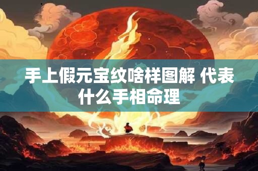 手上假元宝纹啥样图解 代表什么手相命理