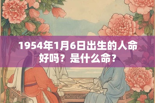 1954年1月6日出生的人命好吗？是什么命？