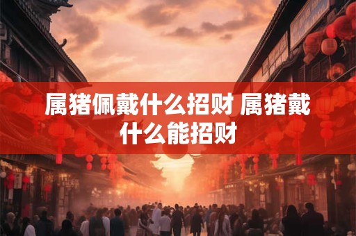 属猪佩戴什么招财 属猪戴什么能招财