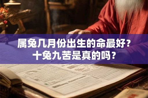 属兔几月份出生的命最好？十兔九苦是真的吗？