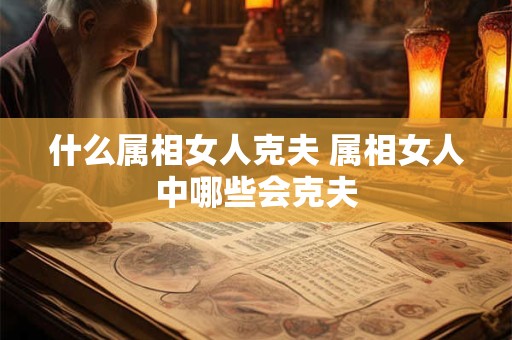 什么属相女人克夫 属相女人中哪些会克夫 什么属相女人克夫 属相女人中哪些会克夫