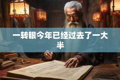 一转眼今年已经过去了一大半