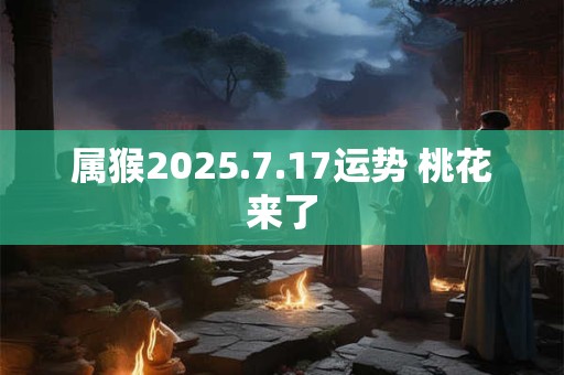 属猴2025.7.17运势 桃花来了