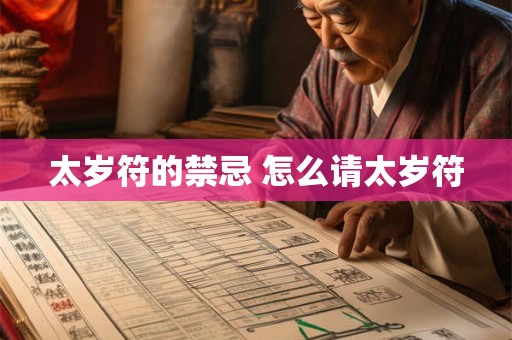 太岁符的禁忌 怎么请太岁符