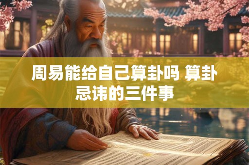 周易能给自己算卦吗 算卦忌讳的三件事