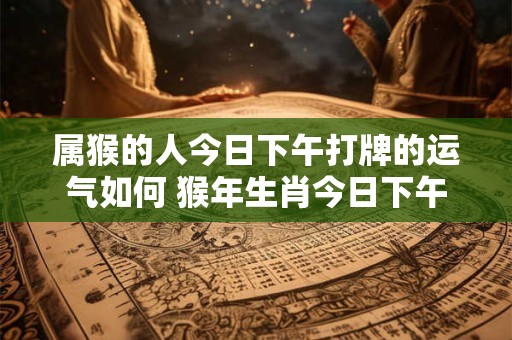 属猴的人今日下午打牌的运气如何 猴年生肖今日下午打牌运势如何