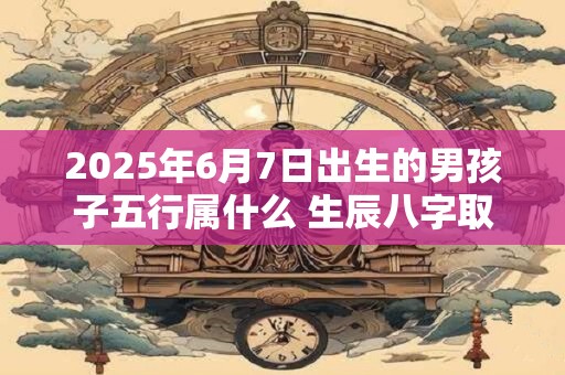 2025年6月7日出生的男孩子五行属什么 生辰八字取名