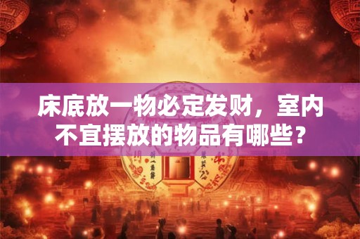 床底放一物必定发财,室内不宜摆放的物品有哪些? 床底放一物必定发财,室内不宜摆放的物品有哪些?