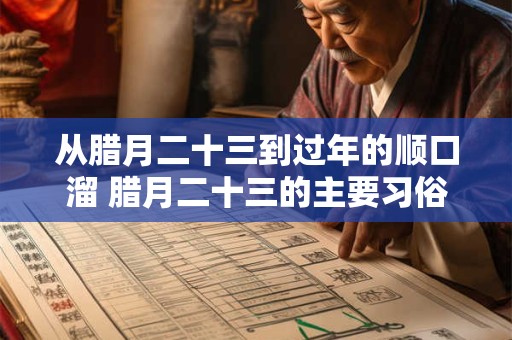 从腊月二十三到过年的顺口溜 腊月二十三的主要习俗