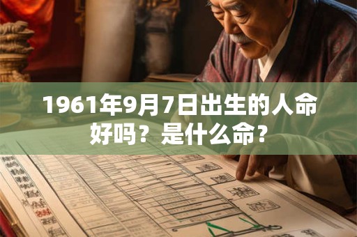 1961年9月7日出生的人命好吗？是什么命？