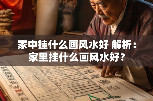 家中挂什么画风水好 解析：家里挂什么画风水好？
