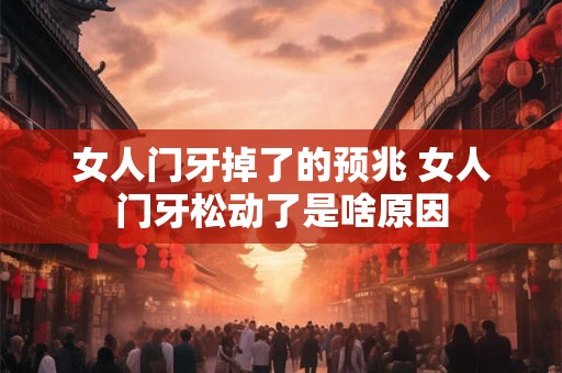 女人门牙掉了的预兆 女人门牙松动了是啥原因