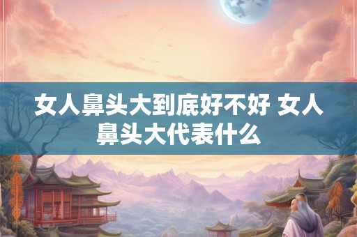 女人鼻头大到底好不好 女人鼻头大代表什么