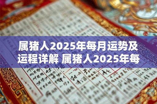 属猪人2025年每月运势及运程详解 属猪人2025年每月运势及运程如何