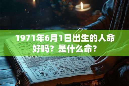 1971年6月1日出生的人命好吗？是什么命？