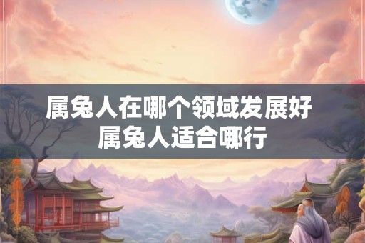 属兔人在哪个领域发展好 属兔人适合哪行
