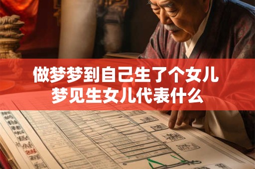 做梦梦到自己生了个女儿 梦见生女儿代表什么