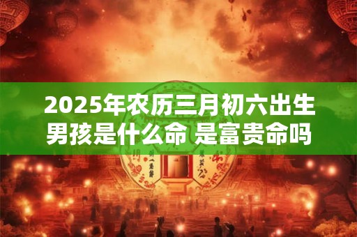 2025年农历三月初六出生男孩是什么命 是富贵命吗 2025年农历三月初六出生男孩是什么命 是富贵命吗