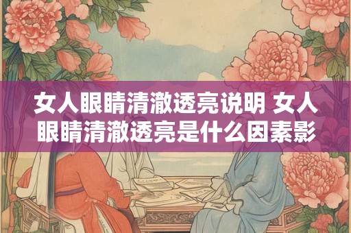 女人眼睛清澈透亮说明 女人眼睛清澈透亮是什么因素影响的
