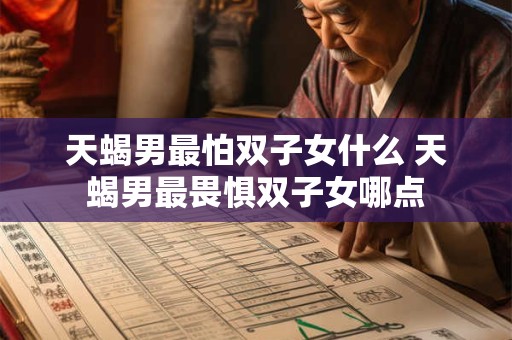 天蝎男最怕双子女什么 天蝎男最畏惧双子女哪点
