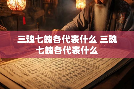 三魂七魄各代表什么 三魂七魄各代表什么