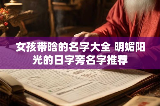 女孩带晗的名字大全 明媚阳光的日字旁名字推荐