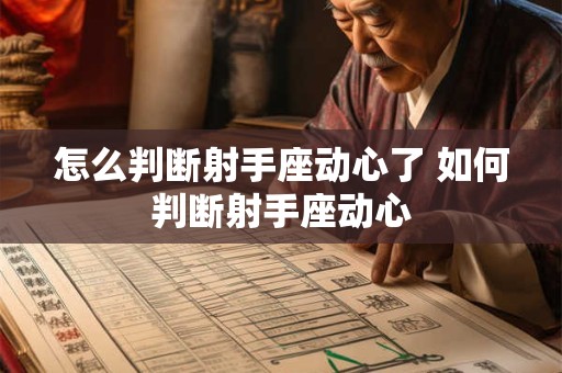 怎么判断射手座动心了 如何判断射手座动心