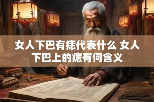 女人下巴有痣代表什么 女人下巴上的痣有何含义