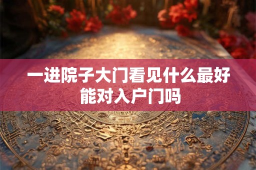 一进院子大门看见什么最好 能对入户门吗