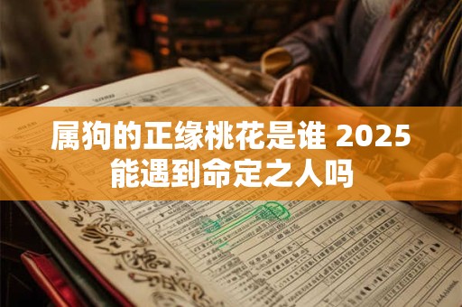 属狗的正缘桃花是谁 2025能遇到命定之人吗
