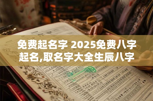 免费起名字 2025免费八字起名,取名字大全生辰八字免费 免费起名字 2025免费八字起名,取名字大全生辰八字免费