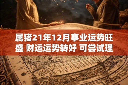属猪21年12月事业运势旺盛 财运运势转好 可尝试理财