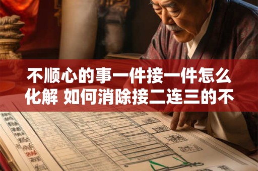 不顺心的事一件接一件怎么化解 如何消除接二连三的不顺心