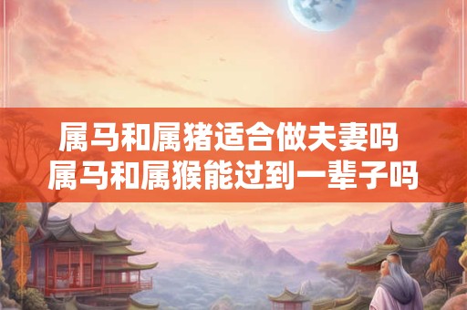 属马和属猪适合做夫妻吗 属马和属猴能过到一辈子吗