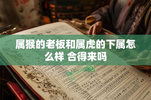 属猴的老板和属虎的下属怎么样 合得来吗