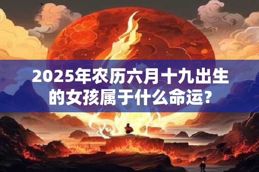 2025年农历六月十九出生的女孩属于什么命运？