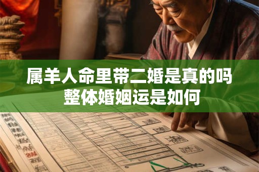 属羊人命里带二婚是真的吗 整体婚姻运是如何
